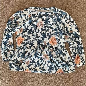 LOFT floral blouse
